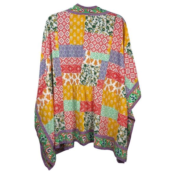 Women’s Tolani Collection Size XL Multicolored Patchwork Shawl - Picture 4 of 4